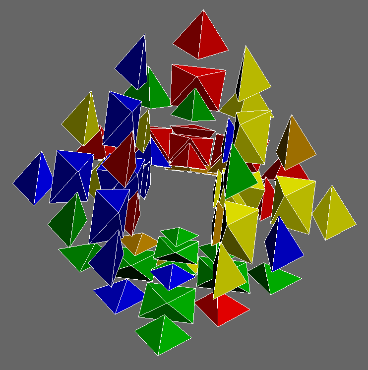 A 4D pyraminx with its corners solved