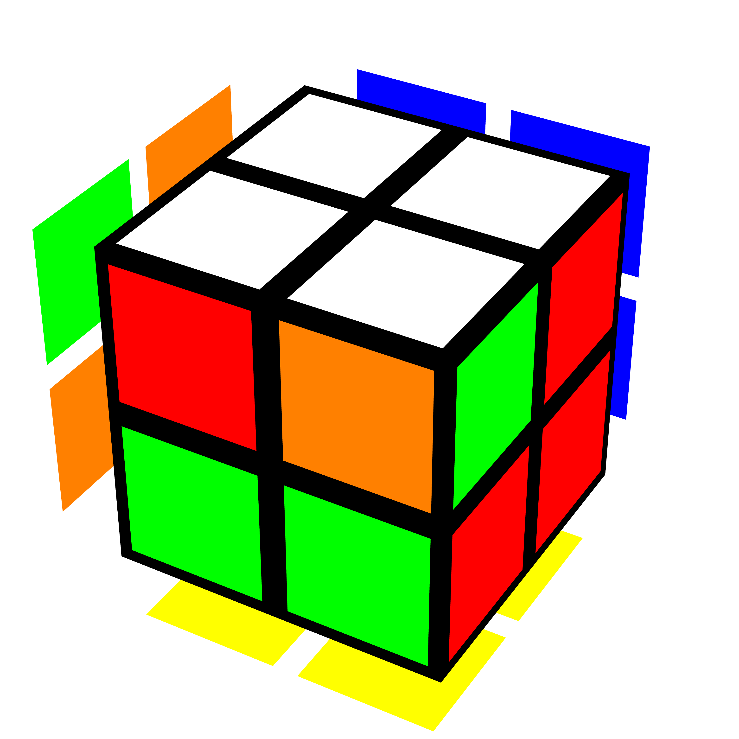 A 2x2x2 with two corner pieces swapped